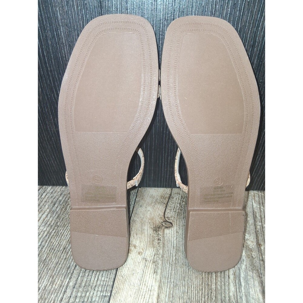 NEW! Women's Journee Collection Brisa Multi Strap Slide Sandal, Cork Size 6.5 - Picture 8 of 9